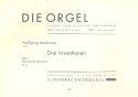 3 Inventionen fr Orgel
