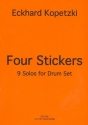 4 Stickers fr Schlagzeug