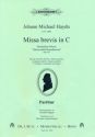 Missa brevis C-Dur MH419 fr Soli, gem Chor und Instrumente Partitur