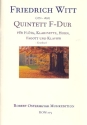Quintett in F-Dur fr Flte, Klarinette, Horn, Fagott und Klavier Partitur und Stimmen