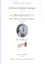 Divertimenti SWVD1 Band 2 (Nr.7-12) fr 2 Oboen, 2 Hrner und Fagott Partitur und Stimmen