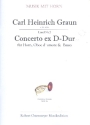 Concerto ex D-Dur f�r Horn, Oboe d'amore und Bass Partitur und Stimmen