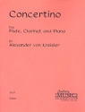 Concertino for flute, clarinet and piano parts