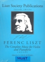 Liszt Society Publications vol.12 The complete music for violin and piano