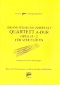 Quartett A-Dur op53,2 fr 4 Flten Partitur und Stimmen