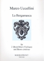 La Bergamasca fr 2 Blockflten (Sopran oder Tenor/Violinen) und Bc Partitur und Stimmen