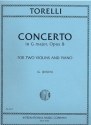 Concerto in G Major op.8 for 2 Violins and Orchestra for 2 violins and piano, parts