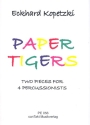 Paper Tigers for 4 percussionists score and parts