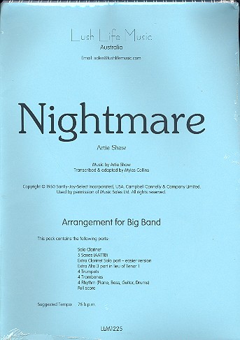 Nightmare for big band score and parts