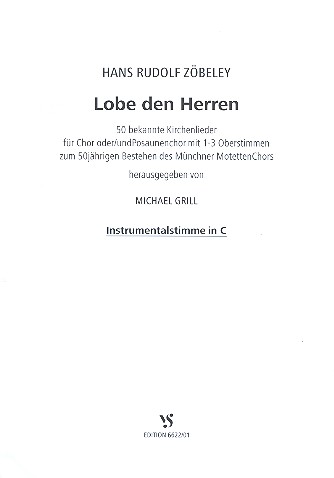 Lobe den Herren fr gem Chor a cappella (Posaunenchor) Instrumentalstimme in C