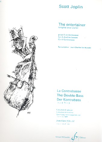 The Entertainer pour 4 contrebasses partition et parties