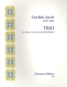 Trio for flute, oboe and harpsichord (piano) score and parts