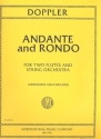 Andante and Rondo op.25 for 2 flutes and string orchestra score