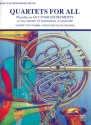 Quartets for All for 4 instruments flexible ensemble score bass clef instruments