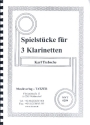 Spielstcke fr 3 Klarinetten Partitur