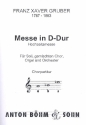 Messe D-Dur fr Soli, Chor Orchester und Orgel Chorpartitur