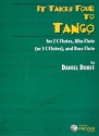 It Takes Four to Tango for 2 c flutes, alto flute, (or 3 c flutes) and bass flute, score and parts