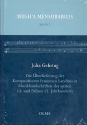 Die berlieferung der Kompositionen Francesco Landinis in Musikhandschriften des 14. und frhen 15. Jahrhunderts