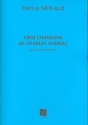 5 Chansons de Charles Vildrac pour chant et piano