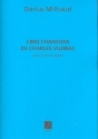 5 Chansons de Charles Vildrac pour chant et piano