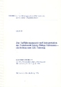Zur Auffhrungspraxis und Interpretation der Vokalmusik Telemanns