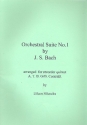 Orchestral Suite BWV1066 (for 5 recorders (ATBGrBContraB) score and parts