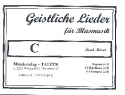 Geistliche Lieder fr Blasorchester Sopran in B/Flgelhorn 1/Trompete 1