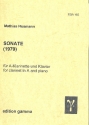 Sonate fr Klarinette in A und Klavier