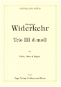Trio d-Moll Nr.3 fr Flte, Oboe (Klarinette) und Fagott Studienpartitur und Stimmen
