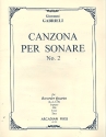 Canzona per sonare no.2 for 4 recorders (SATB) score and parts