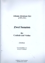 2 Sonaten fr Violine und Cembalo Partitur