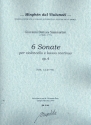 6 Sonaten op.4 fr Violoncello und Bc Partitur und Stimmen (Bc nicht ausgesetzt)