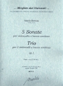 5 Sonaten  und  Trio op.1 fr 1-2 Violoncelli und Bc Partitur und Stimmen (Bc nicht ausgesetzt)