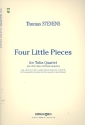 4 little Pieces for 4 tubas (bass clef instruments) score and parts