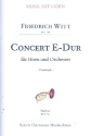 Konzert E-Dur für Horn und Orchester Partitur