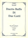 Duetto buffo di due gatti for 2 voices and 4 recorders (SATB) (piano ad lib) score and parts