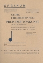 Preis der Tonkunst fr Sopran, Streichorchester und Cembalo Partitur und Streicherstimmen (1-1-1-1)