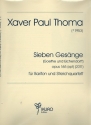 7 Gesnge aus op.165 fr Bariton und Streichquartett Partitur und instrumentalstimmen