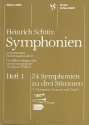 Sinfonien zu 3 Stimmen Band 1 24 Sinfonien fr 2 Trompeten, Posaune und Orgel , Partitur