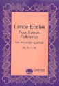 4 Korean Folksongs for 4 recorders (SATB) score and parts