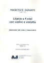 Litanie  4 voci von violini e violetta fr gem Chor und Streicher Klavierauszug