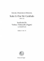 Suite G-Dur HWV441 fr Cembalo fr Violine und Violoncello (Fagott) Spielpartitur
