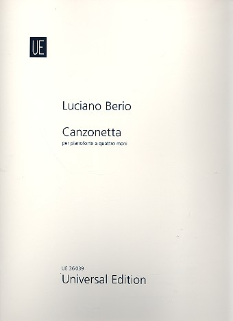 Canzonetta fr Klavier zu 4 Hnden Spielpartitur