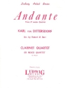 Andante from quartet b flat major for 4 clarinet or mixed quartet score and parts