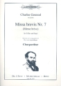 Missa brevis Nr.7 fr gem Chor (SABar) und Orgel Chorpartitur