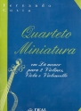 Quarteto miniatura en la menor para quarteto  cordes partitura y partes
