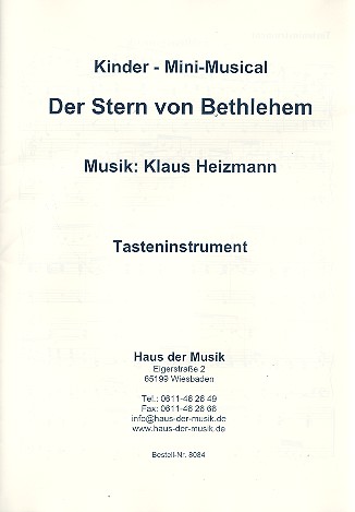 Der Stern von Bethlehem fr Kinderchor, Sprecher und Instrumente Tasteninstrument