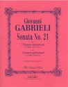 Sonata no.21 for 3 trumpets (clarinets) and keyboard parts