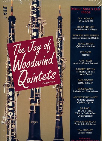 Music minus one (+ CD) Joy of woodwind quintets vol.2