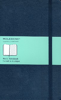 Moleskine Notizbuch mit Notenlinien (einseitig) Din A5, mit Innentasche und Gummiband